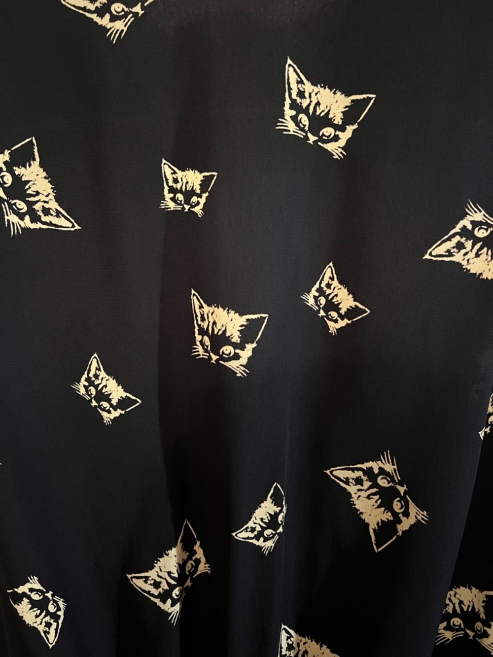 ModCloth Jessy B Cat Print Sleeveless Peplum Blouse size XL - Picture 9 of 10
